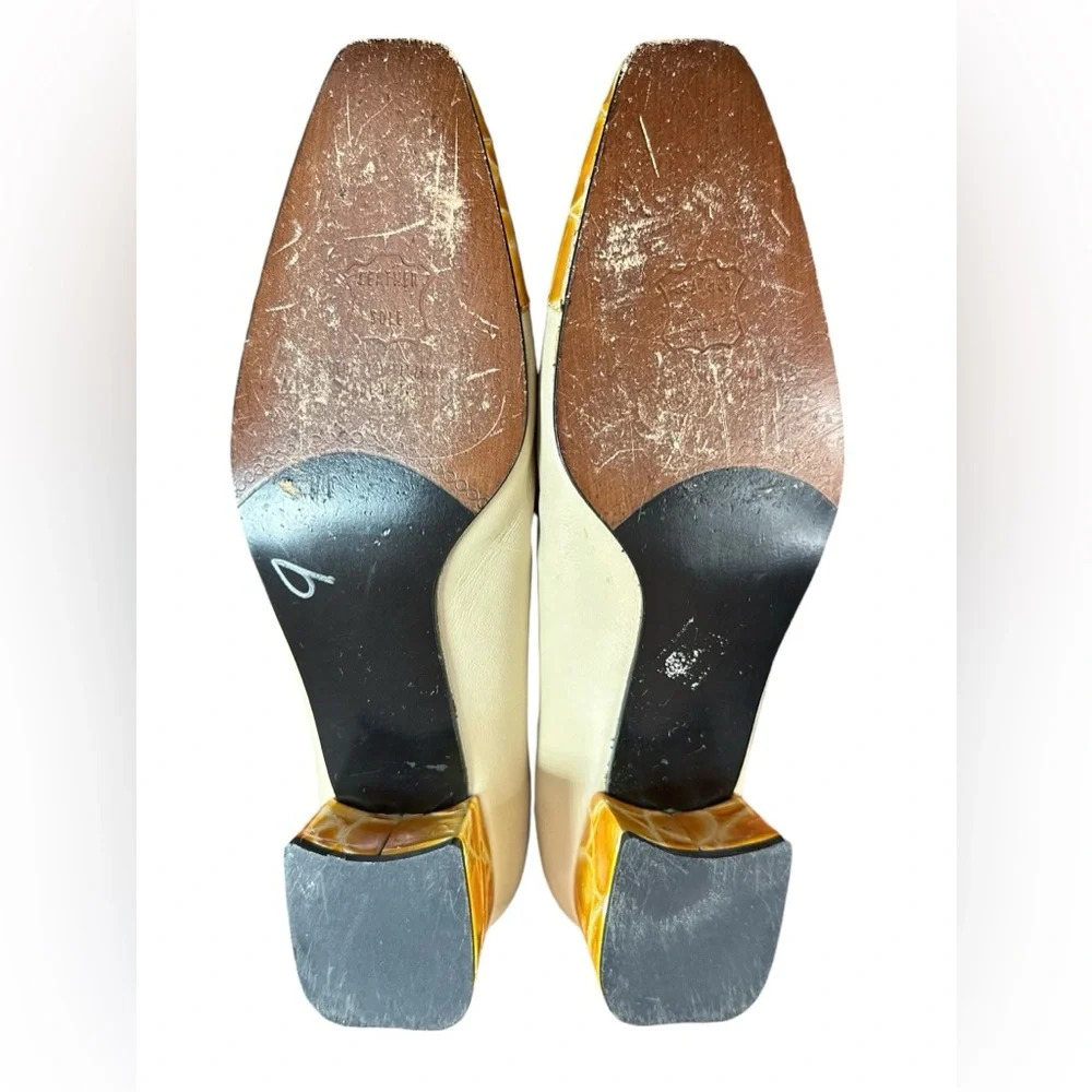 Stuart Weitzman Ivory Cream Classic Pumps Womens Size 8 AA Cap Toe Slip Heels - Picture 6 of 8